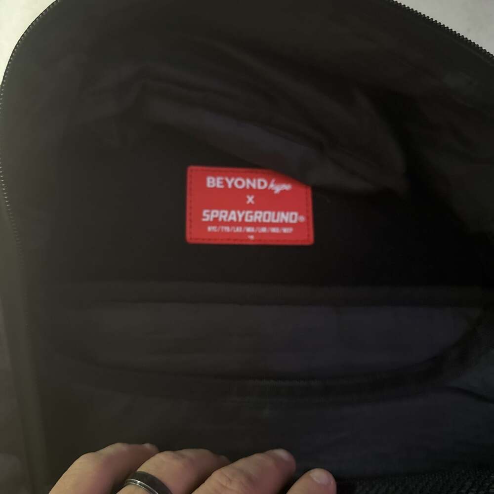 Sprayground Black Camo Shark Mouth Backpack - Picture 8 of 13